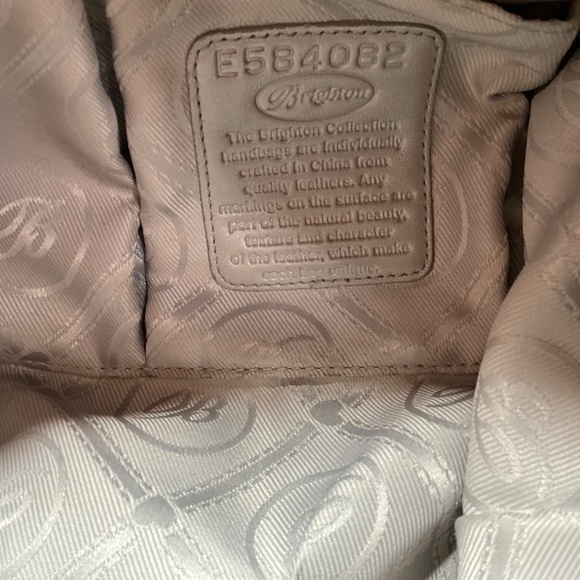 BRIGHTON Python Embossed Shoulder Bag Gray / Black Genuine Leather Braided Strap - Picture 10 of 13